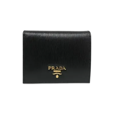 PRADA Metal Logo Wallet "Black"