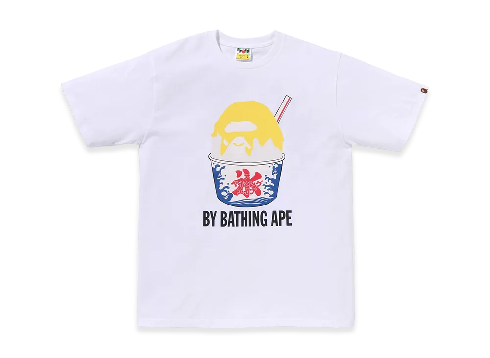 A BATHING APE Shave Ice by Bathing Ape Tee "White/Yellow"