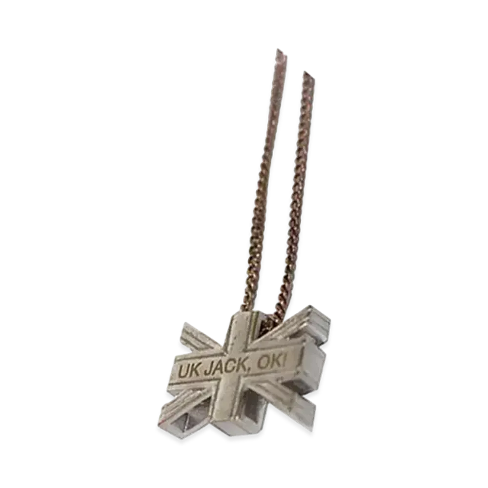 Dior Union Jack Necklace "Silver"