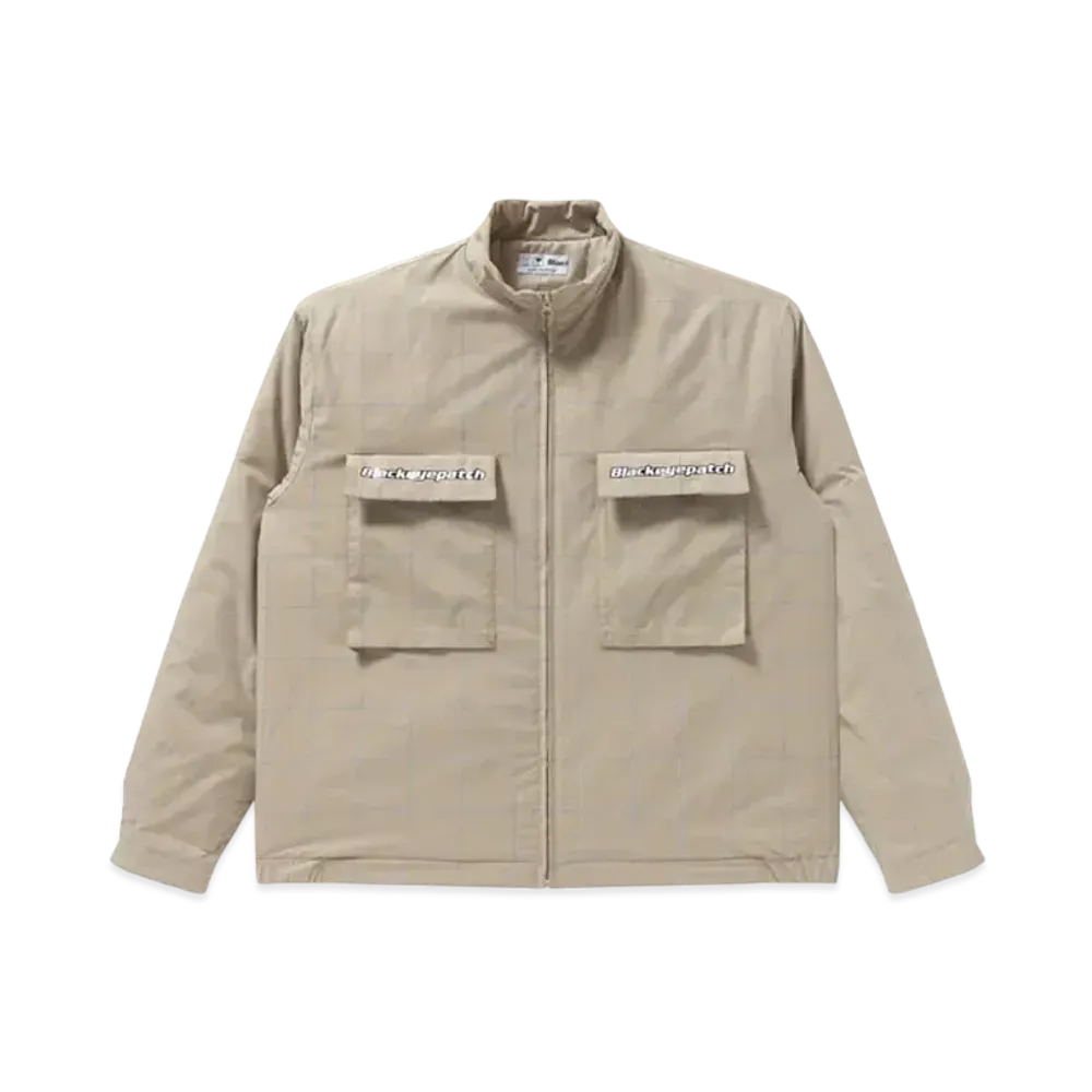 Black Eye Patch Grid Reflector Jacket "Sand"