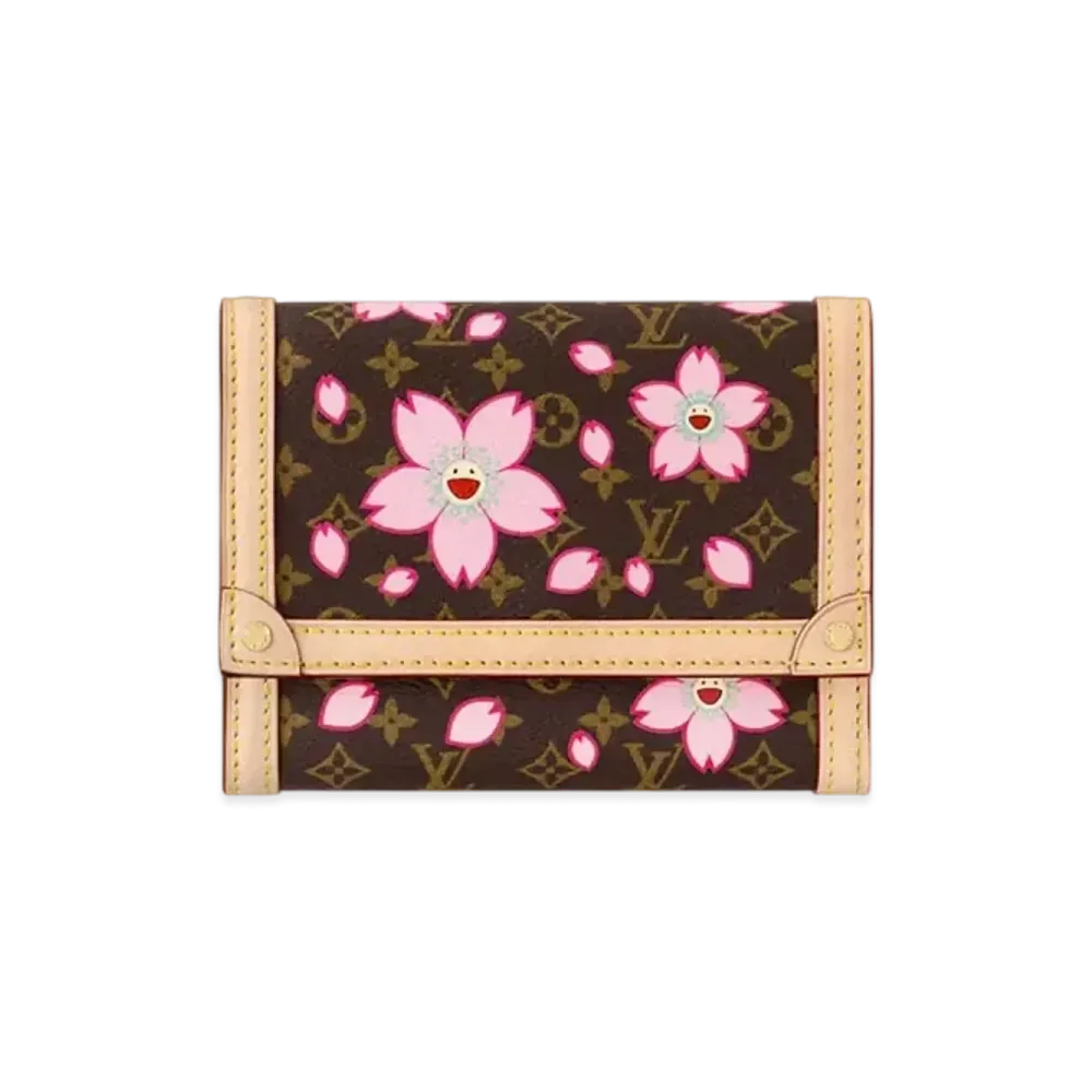 Louis Vuitton x Takashi Murakami Victorine Wallet Monogram Canvas "Sakura Brown"