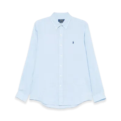 Polo Ralph Lauren Custom Fit Linen Shirt "Light Blue"