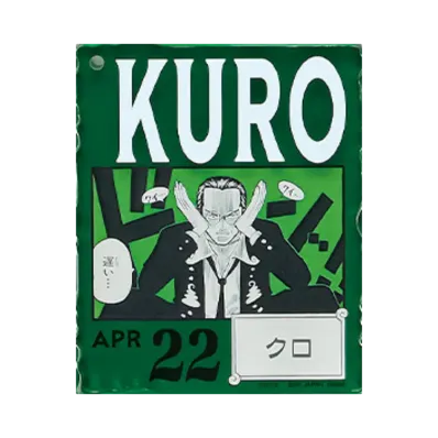BANDAI "Ichiban Kuji" -ONE PIECE BASE SHOP Lottery 366DAYS OF BIRTHDAYS- Birth Month January-March Me Colors Acrylic Block Charm Prize 4/22 Kuro