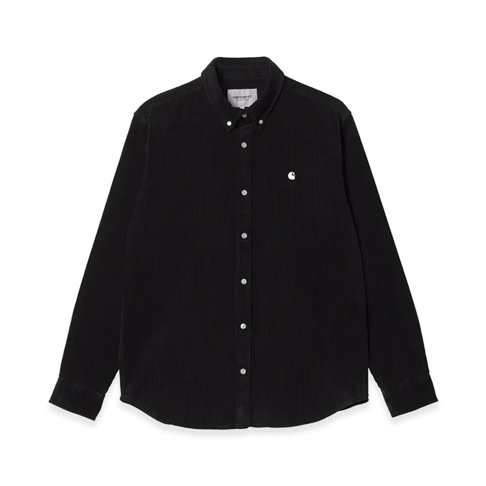 Carhartt WIP L/S Madison Fine Cord Shirt "Black/Wax"