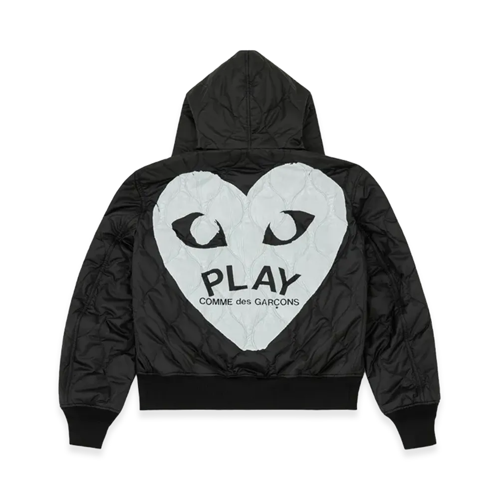 PLAY COMME des GARCONS Quilting Hoodie "Black"