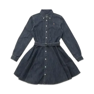 Polo Ralph Lauren Kids Denim Shirt Dress "Navy"