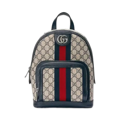 GUCCI Ophidia GG Small Backpack GG Supreme Canvas "Beige/Blue"