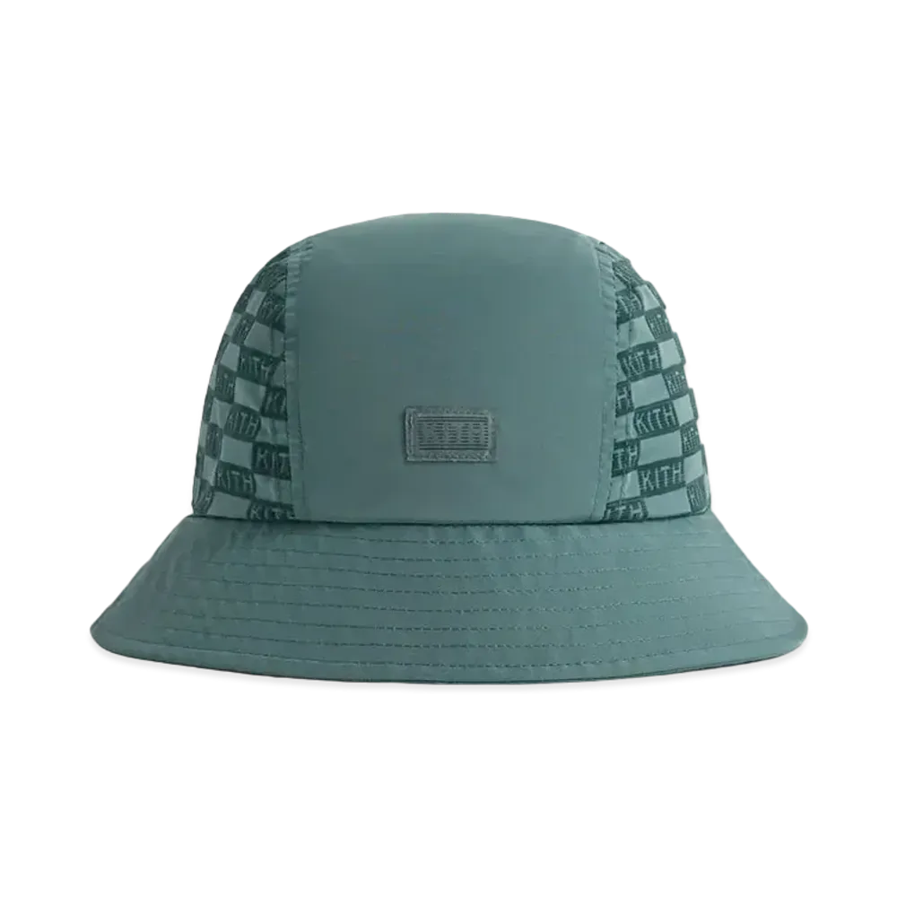Kith Flocked Nylon Monogram Bucket Hat "Rhythm"