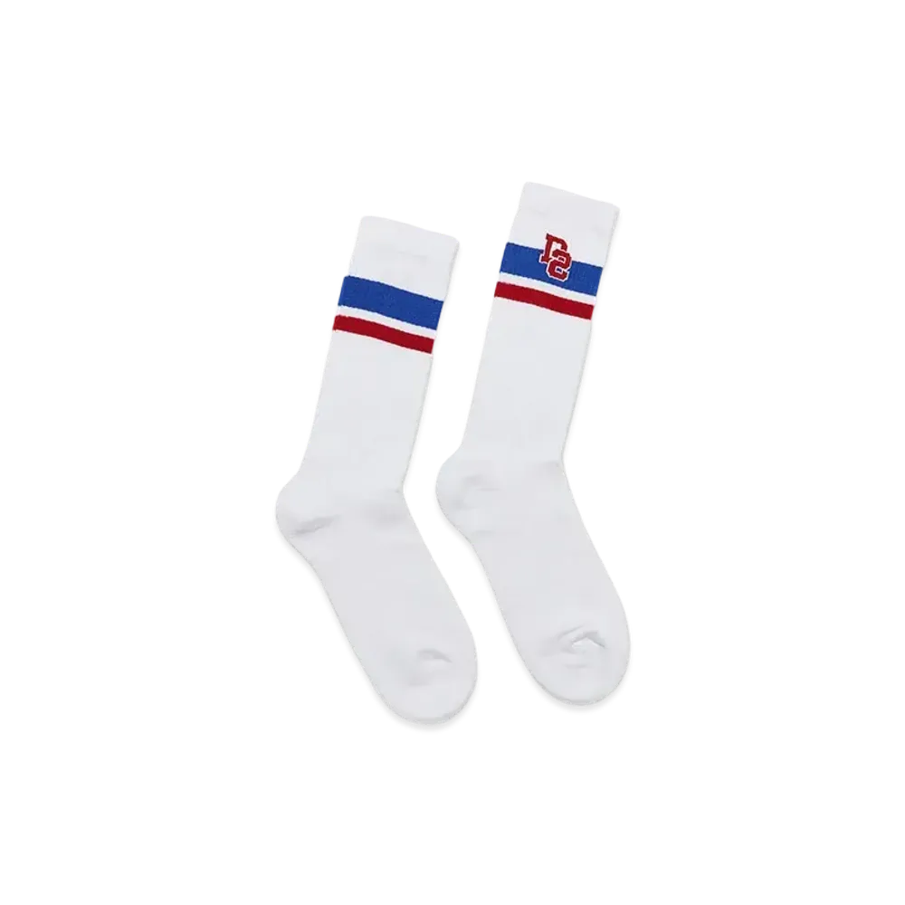 Dsquared2 College Heritage Mid-Crew Socks "White"