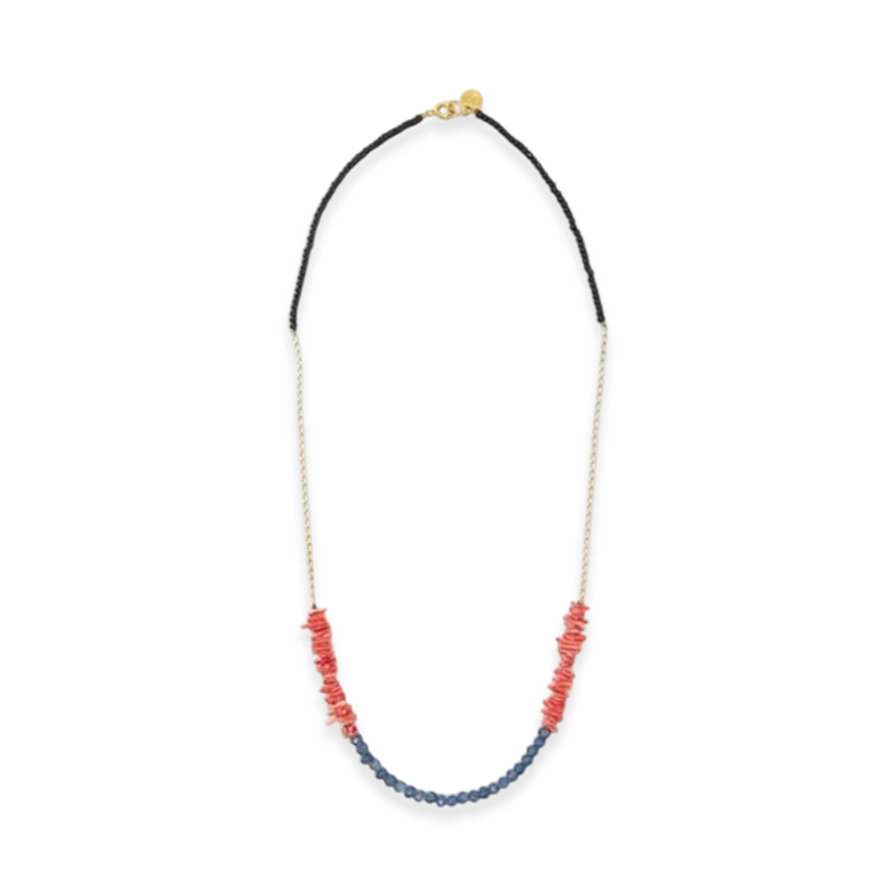 UNDERCOVER Brass x Beads Necklace "Dark Blue"