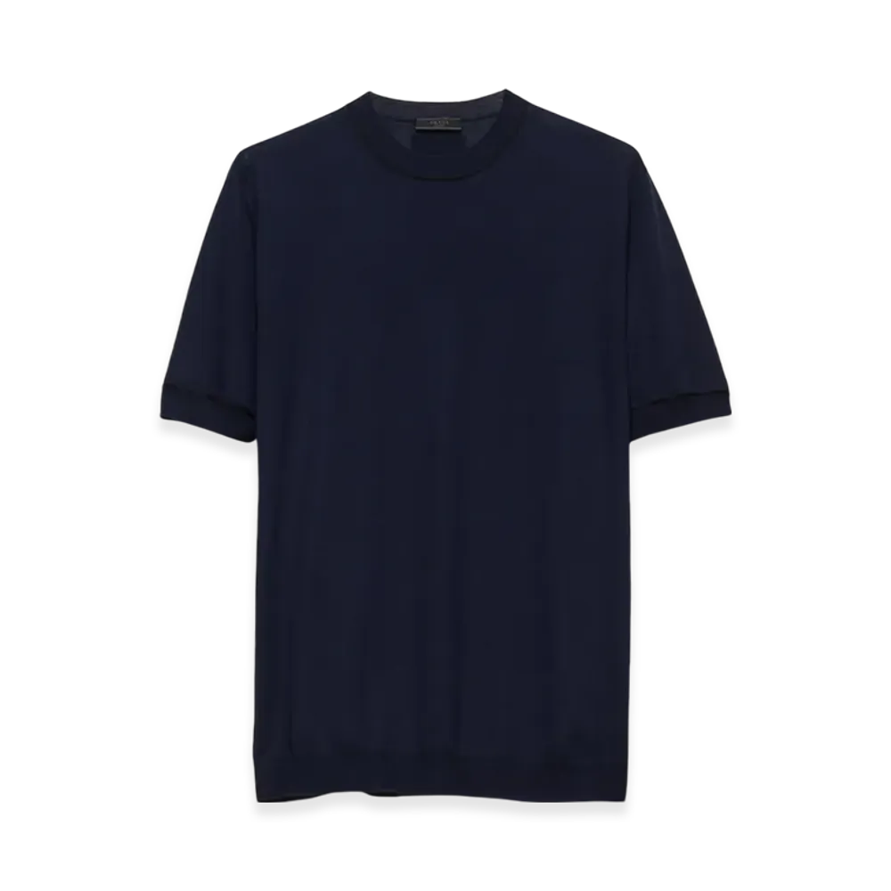PRADA Wool Crew-Neck Sweater "Navy"