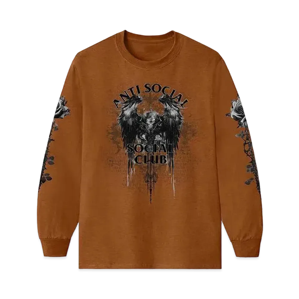 ANTI SOCIAL SOCIAL CLUB Under The Trees Long Sleeve Tee "Texas Orange"