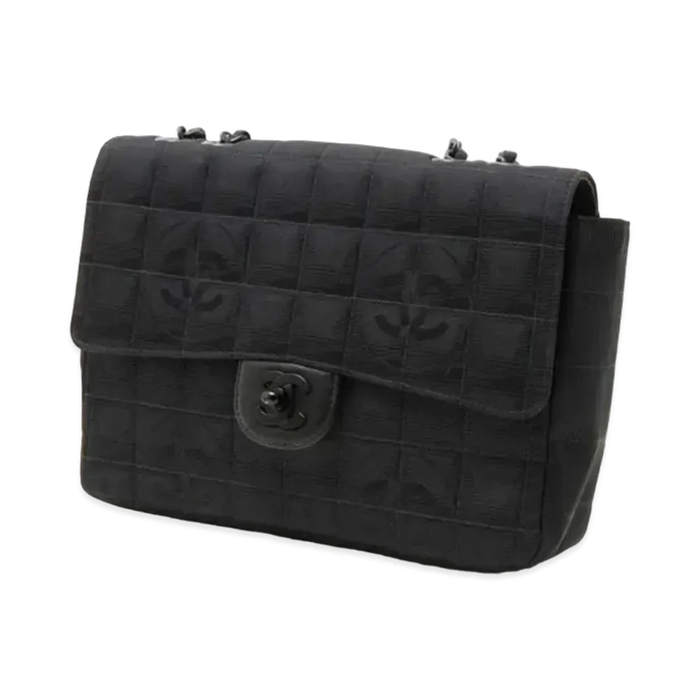 CHANEL New Travel Line Flap Shoulder Bag "Black"