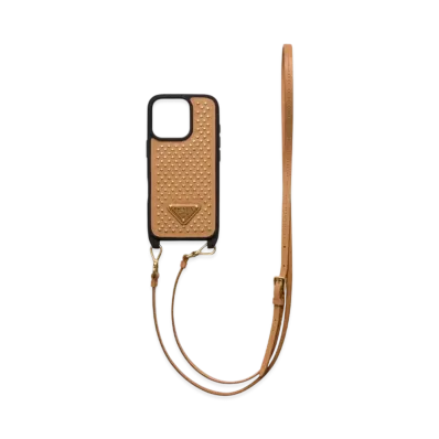 PRADA Leather Case For iPhone 16 Pro "Natural"