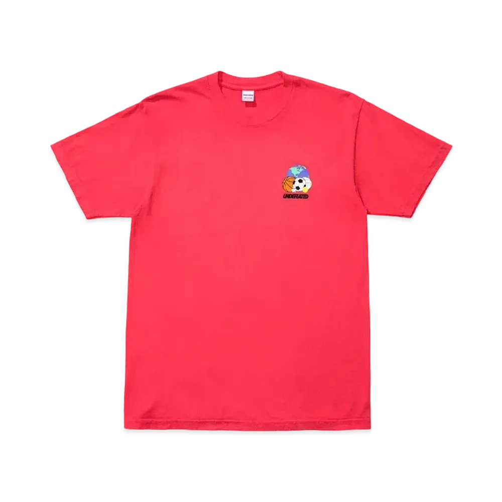UNDEFEATED GLOBALLS S/S TEE - 80167 "Red"