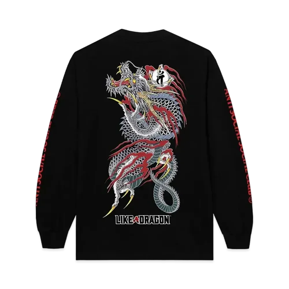 ANTI SOCIAL SOCIAL CLUB x Like A Dragon Tattoo LS Tee "Black"