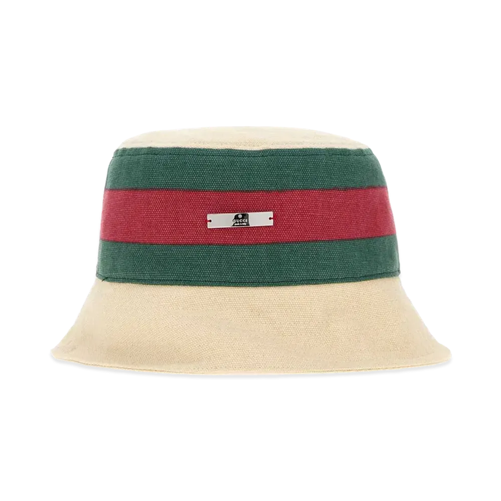 GUCCI Women's Canvas Bucket Hat "Beige"