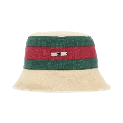 GUCCI Women's Canvas Bucket Hat "Beige"
