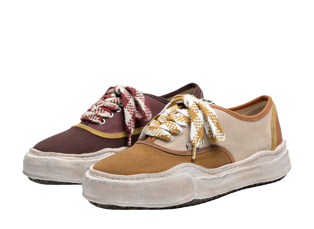 メゾンミハラヤスヒロ ベイカー オリジナルソール マルチカラー キャンバスローカットスニーカー "ブラウン/ベージュ"