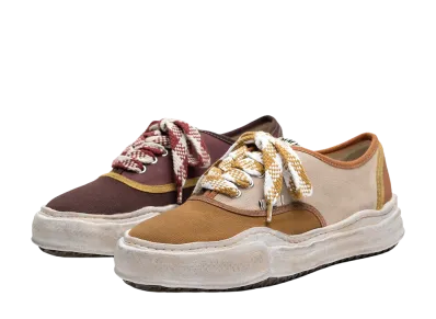Maison MIHARA YASUHIRO BAKER OG Sole Multi Color Canvas Low-top Sneaker "Brown/Beige"
