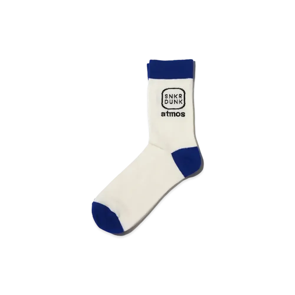 SNKRDUNK × atmos Socks "White/Blue"