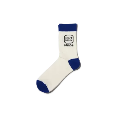 SNKRDUNK × atmos Socks "White/Blue"