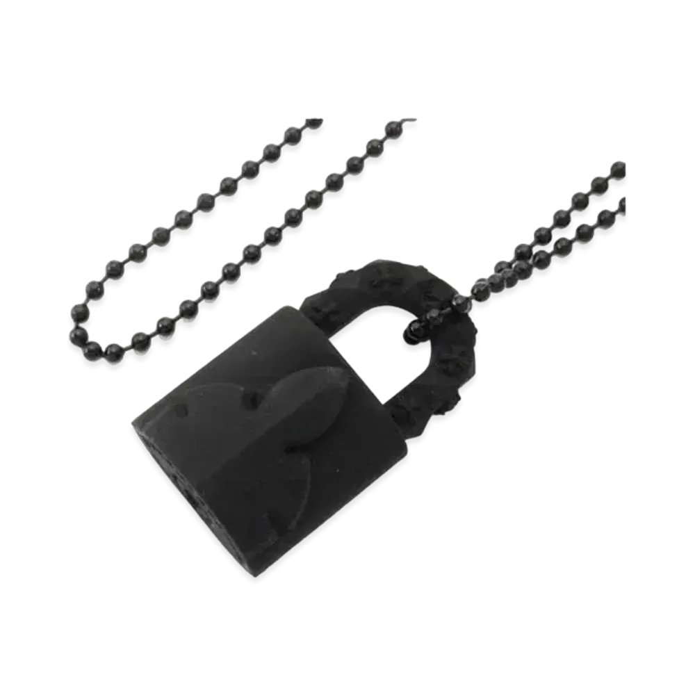 Chrome Hearts Rubber Padlock Flerknee Silicon Necklace "Black"