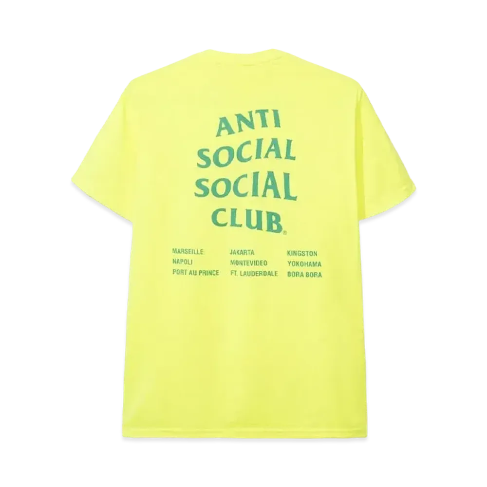 ANTI SOCIAL SOCIAL CLUB Club Med Tee Neon "Green" (SS20)