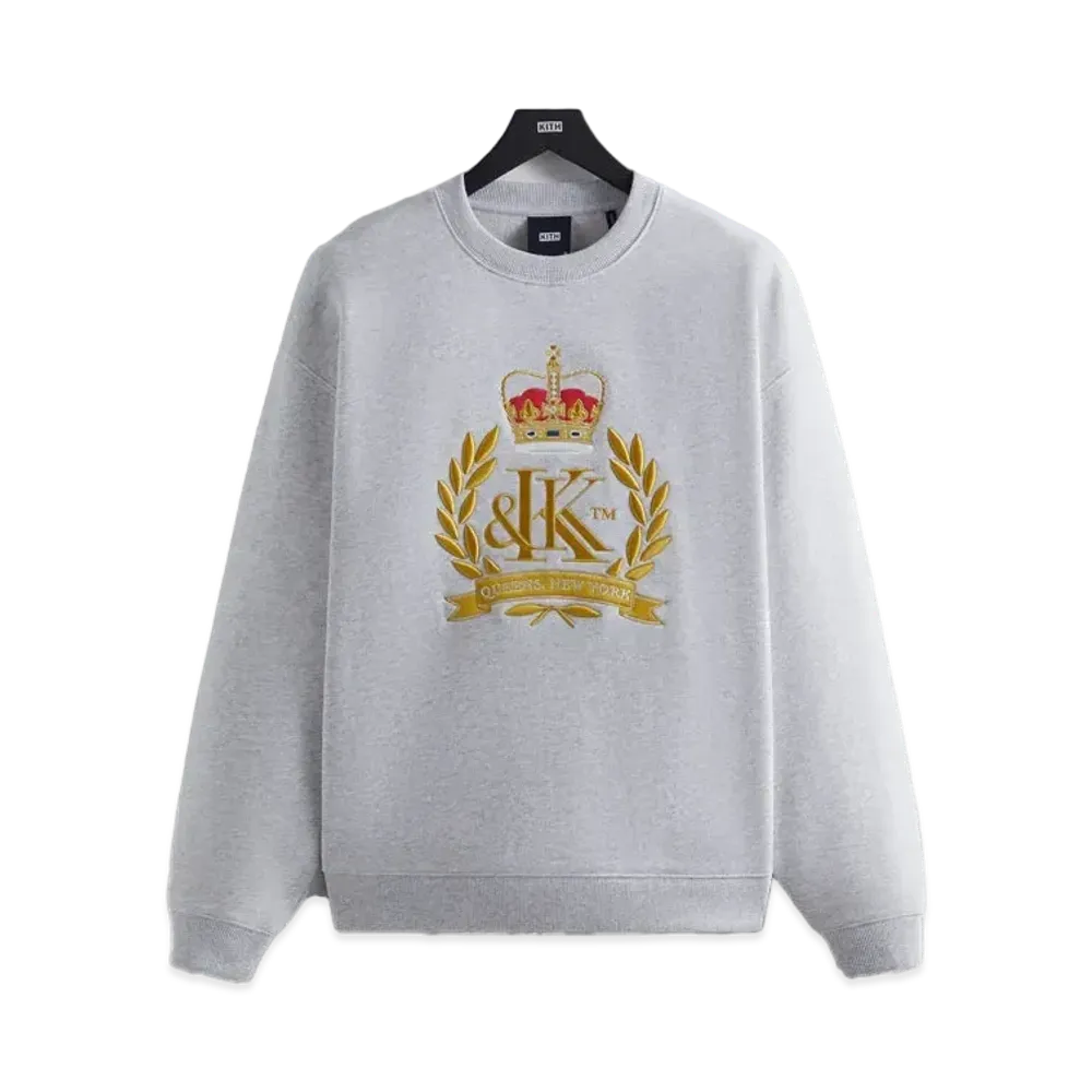 Kith Crest Crewneck "Light Heather Grey"