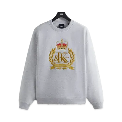 Kith Crest Crewneck "Light Heather Grey"