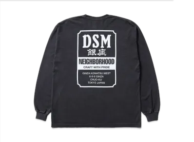 NEIGHBORHOOD x Dover Street Market Ginza LS Tee "Charcoal"