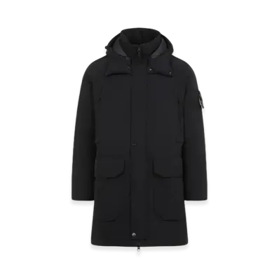 Stone Island 70726 Polyester Micro Twill Long Down Parka with Anti Drop - 24FW "Black"