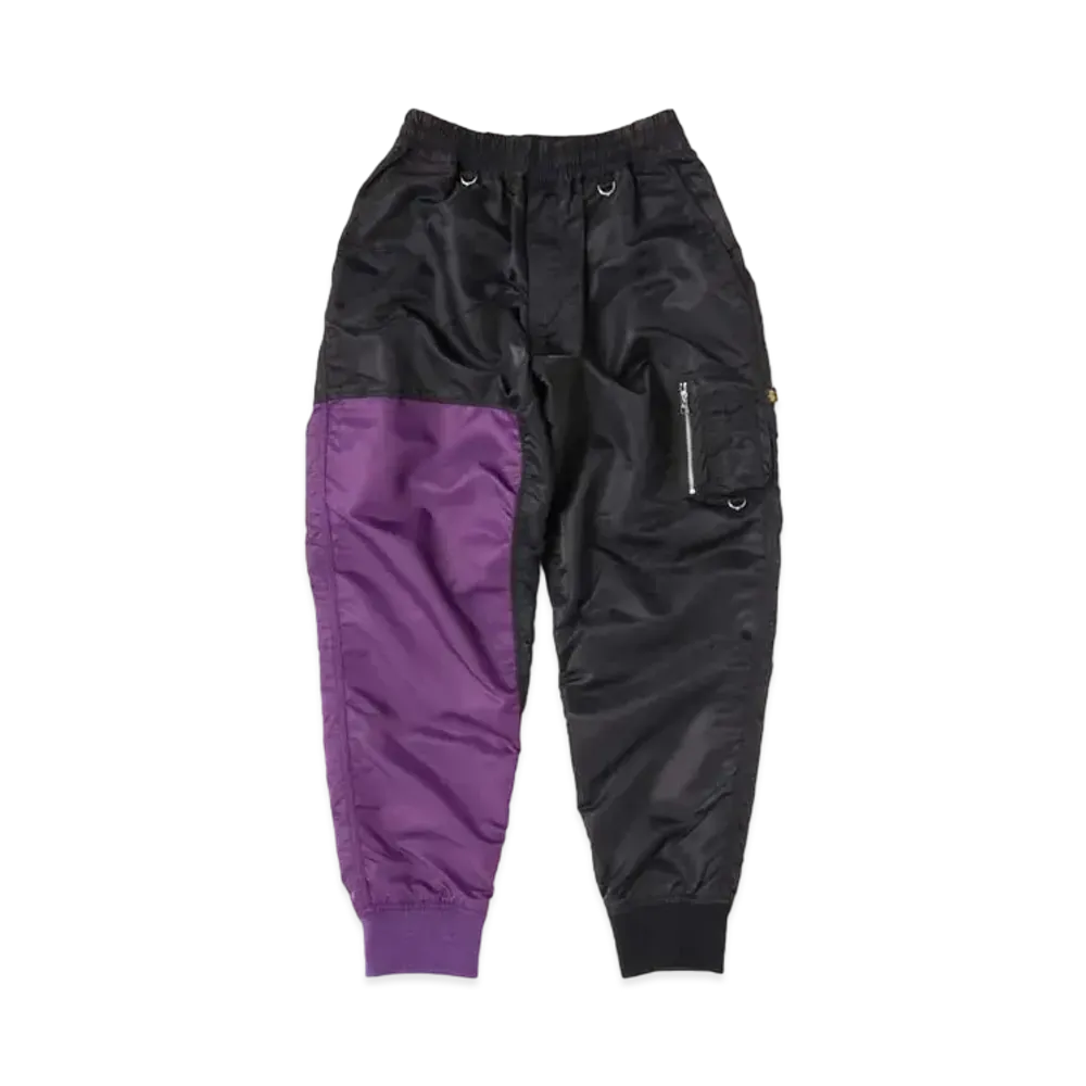 mastermind JAPAN x C2H4 Made By Alpha Industries Bomber Pants "Black Purple"