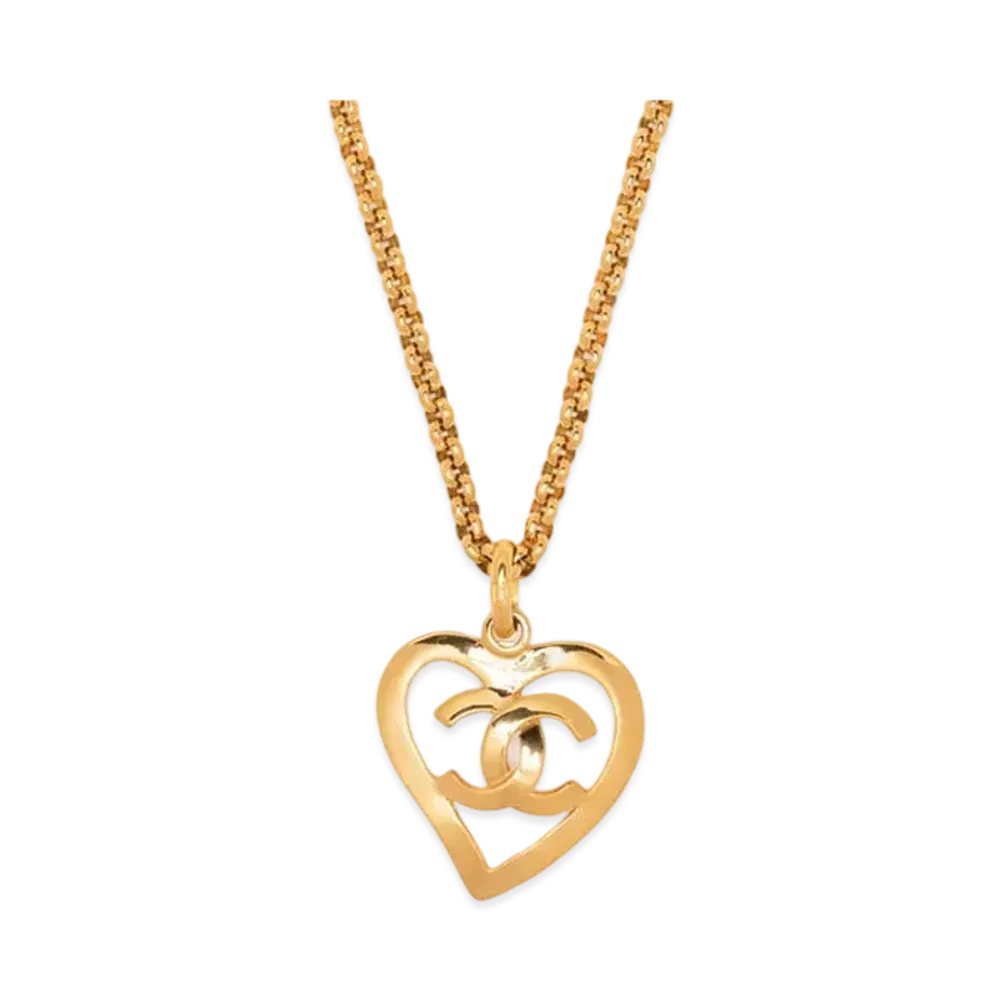 CHANEL Coco Heart Necklace "Gold"