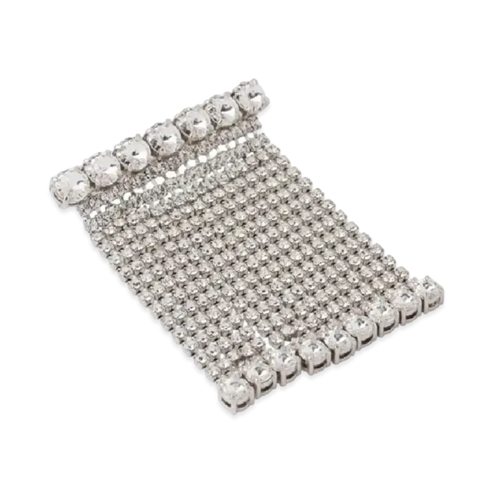 MIU MIU Charm Hair Clip "Light Gray/Crystal"