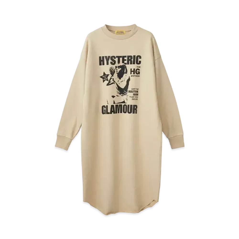 HYSTERIC GLAMOUR Beauty Tips Dress "Beige"