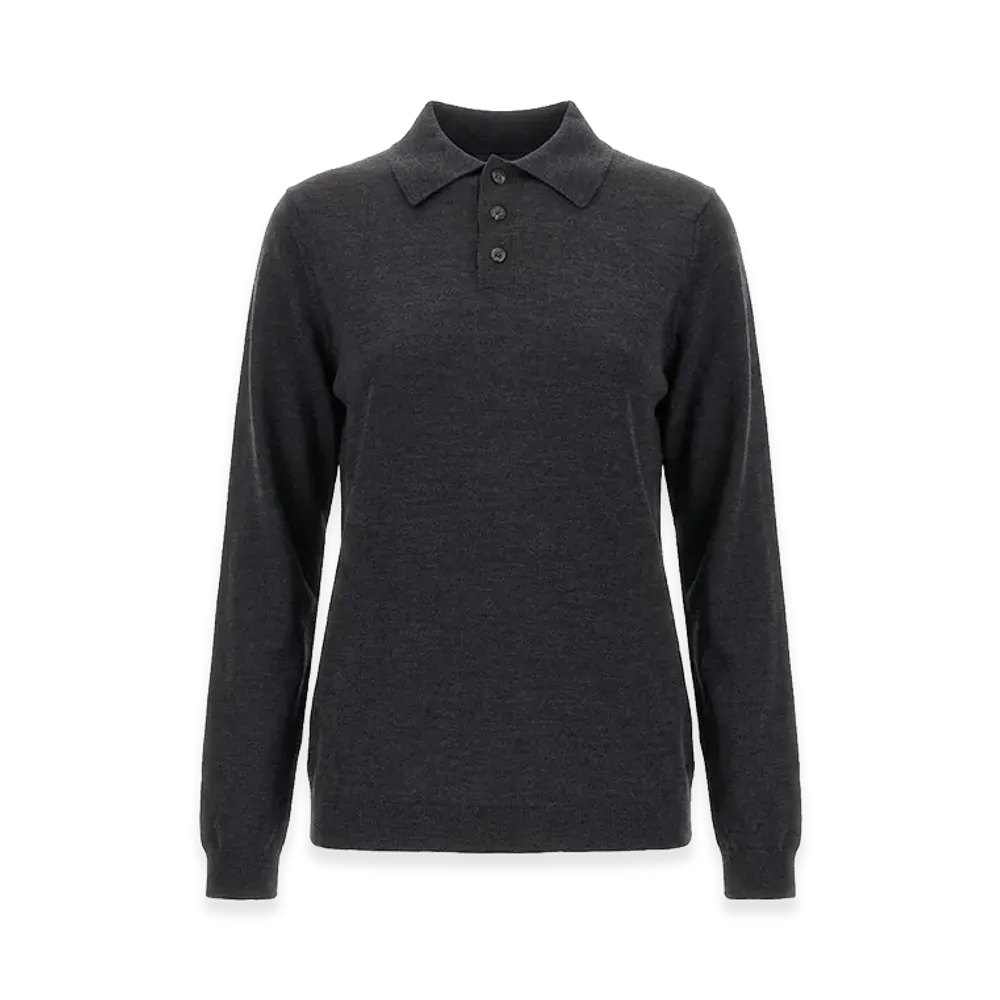 Maison Margiela Women's Wool Polo. "Gray"