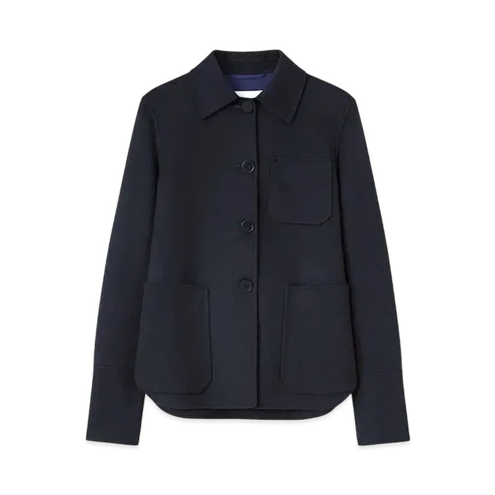 Jil Sander Women's Lightweight Cashmere Overshirt "Navy"