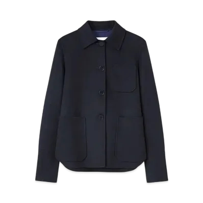 Jil Sander Women's Lightweight Cashmere Overshirt "Navy"