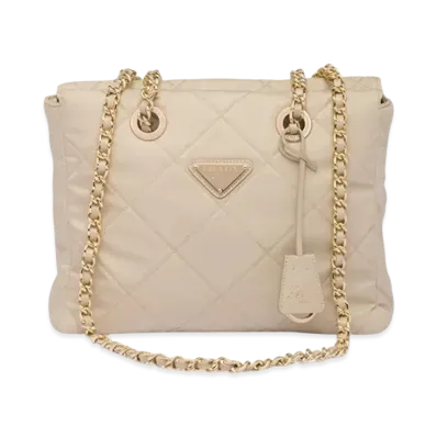 PRADA Re Edition 1995 Chaine Re Nylon Tote Bag "Desert Beige"