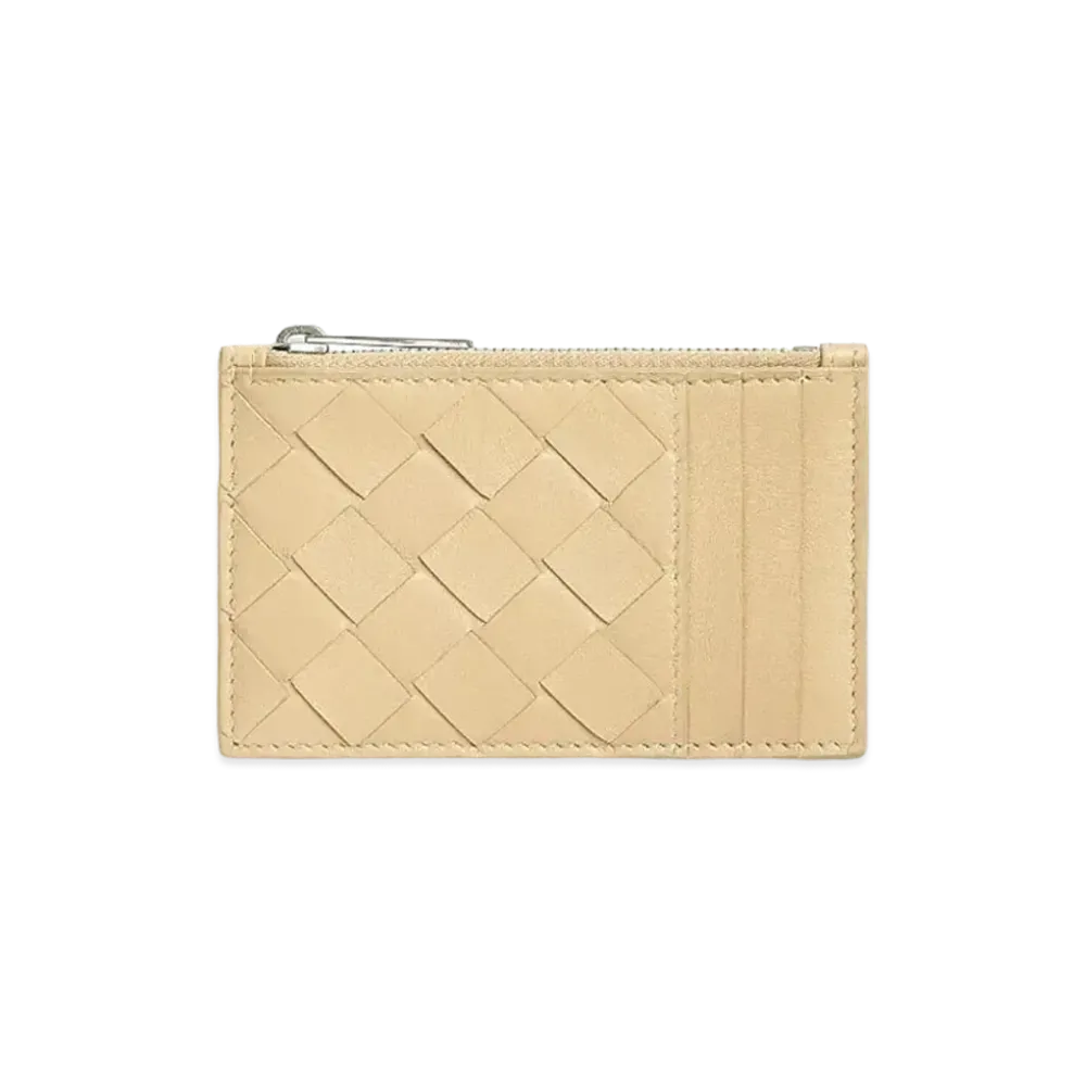Bottega Veneta Zipped Card Case "Porridge"