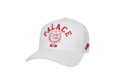 PALACE Bulldog P Frame 5 Panel Snapback "White"