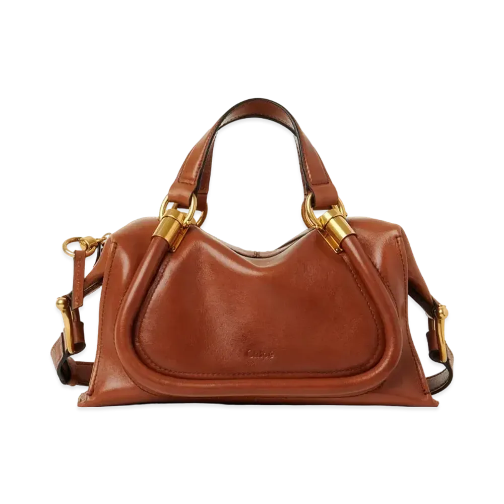 Chloe Small Paraty 24 Bag In Soft Leather "Clay Brown"