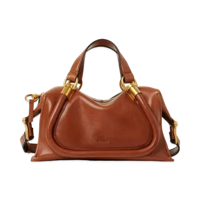 Chloe Small Paraty 24 Bag In Soft Leather "Clay Brown"