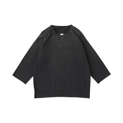 visvim JUMBO SWEAT 3/4 CRASH "Black"
