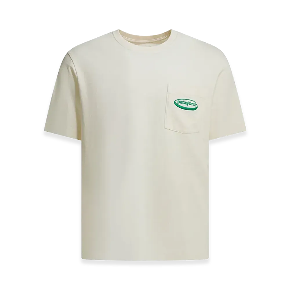Patagonia "'95 Oval Logo Pocket Tee" Crewneck T-Shirt "White"
