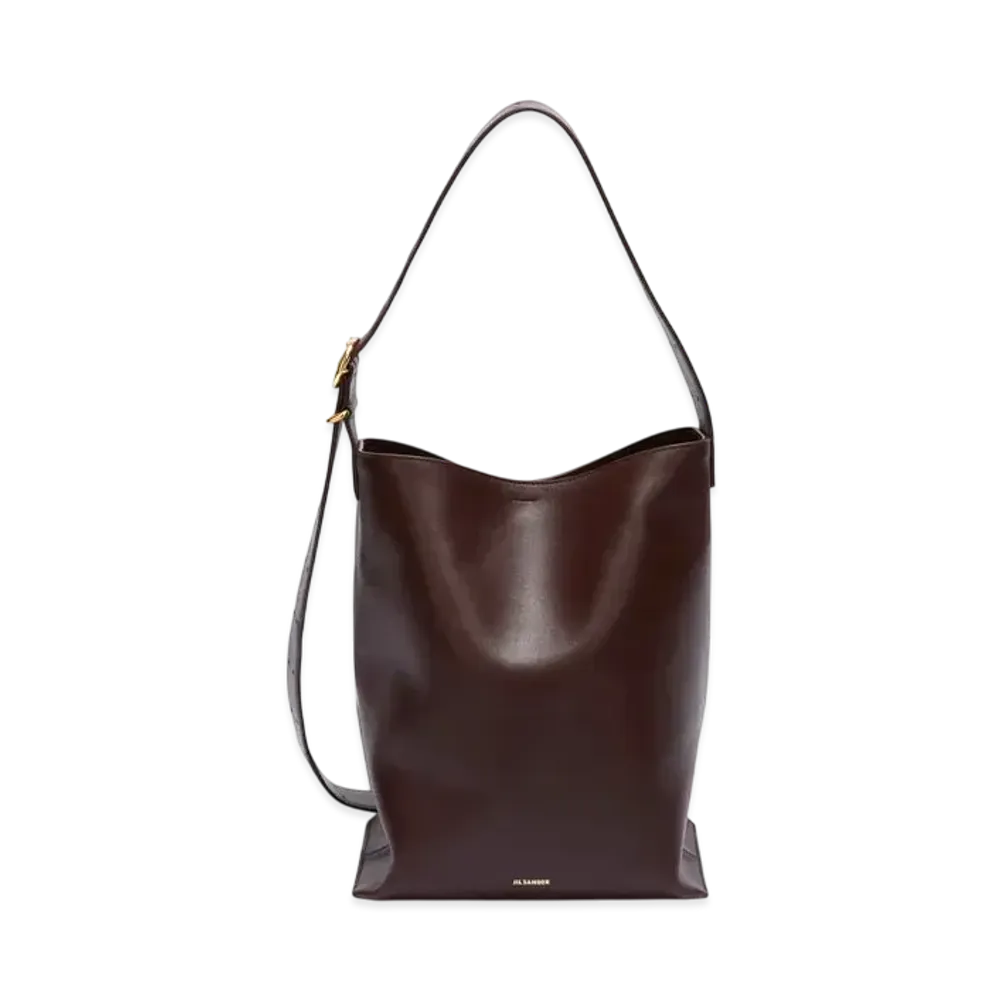 Jil Sander Cannolo Tote "Dark Brown"