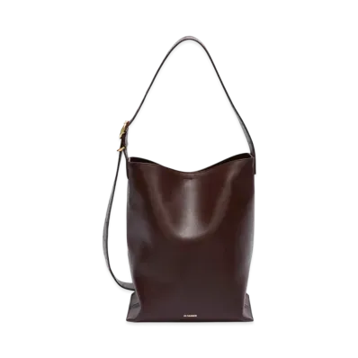 Jil Sander Cannolo Tote "Dark Brown"
