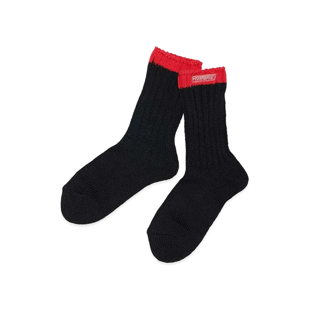 HYSTERIC GLAMOUR Hysteric Logo Embroidered Socks "Black"