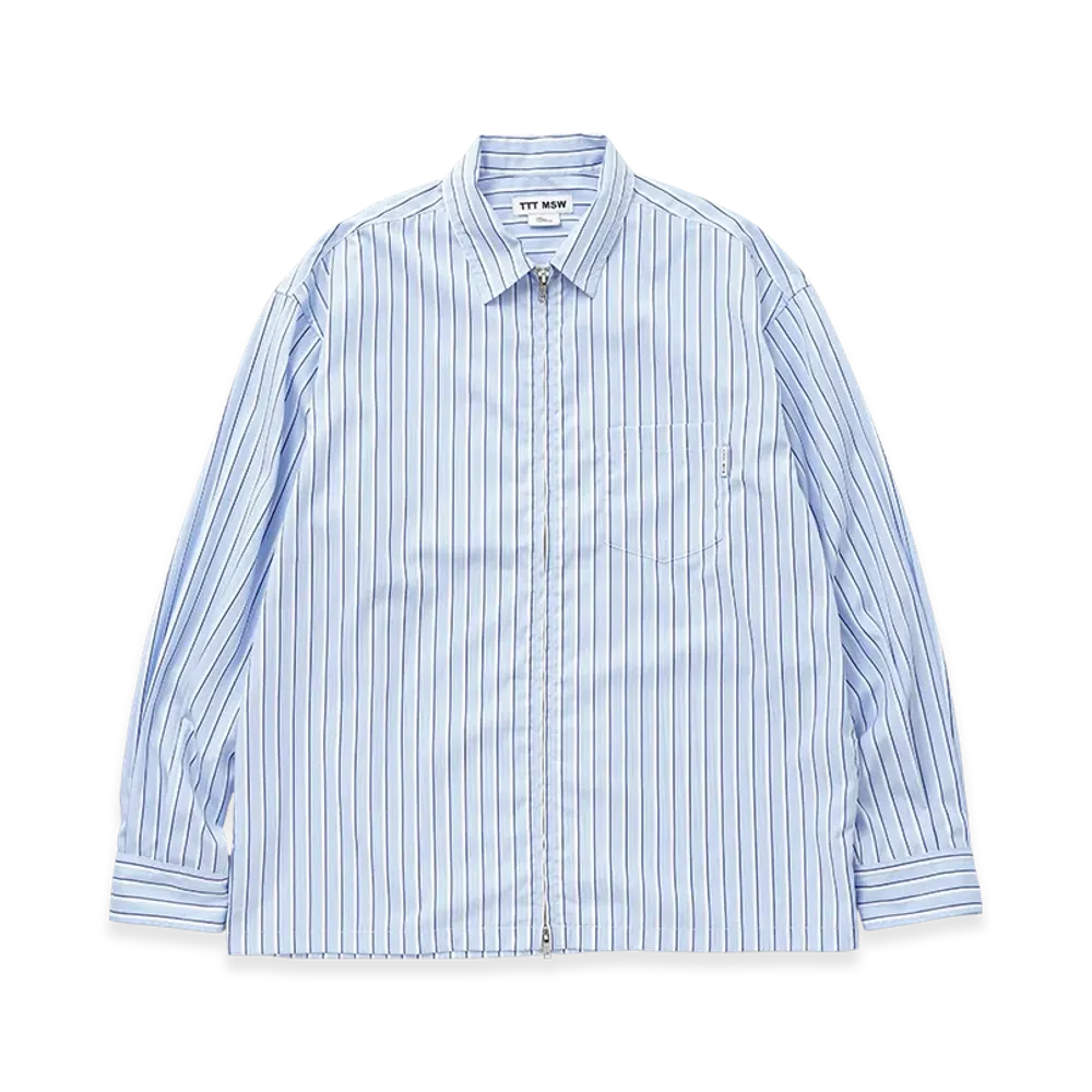 TTTMSW Zip Up Shirt "Blue Stripe"